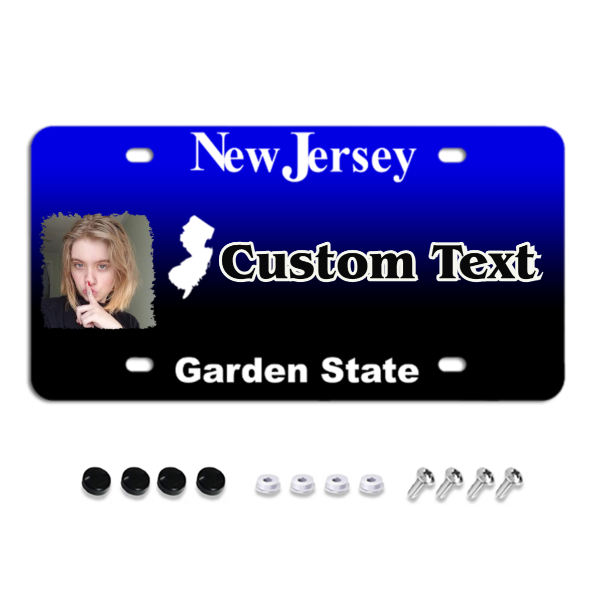 New Jersey Custom License Plates, Personalized Photo & Text & Background