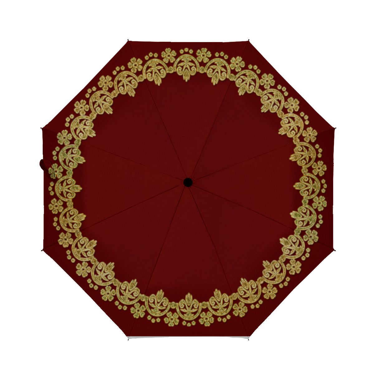 Gold Frame Luxury On Red Personalized Brushed Polyester Umbrella No.OAMXKP
