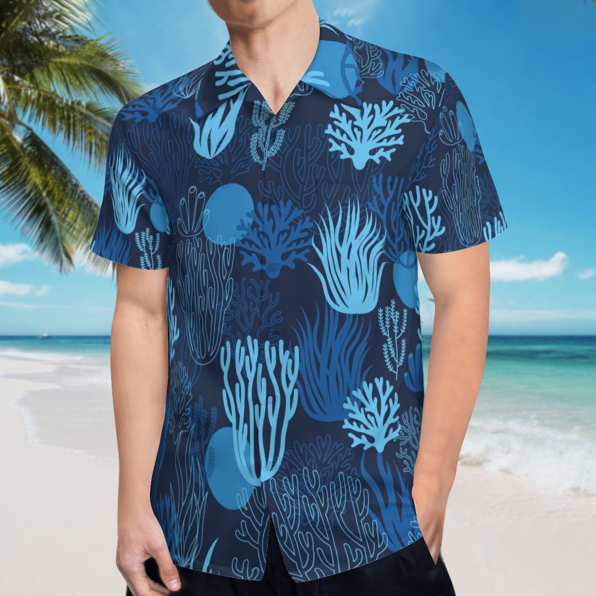 Coral 02 Hawaiian Shirts No.OE7MUC