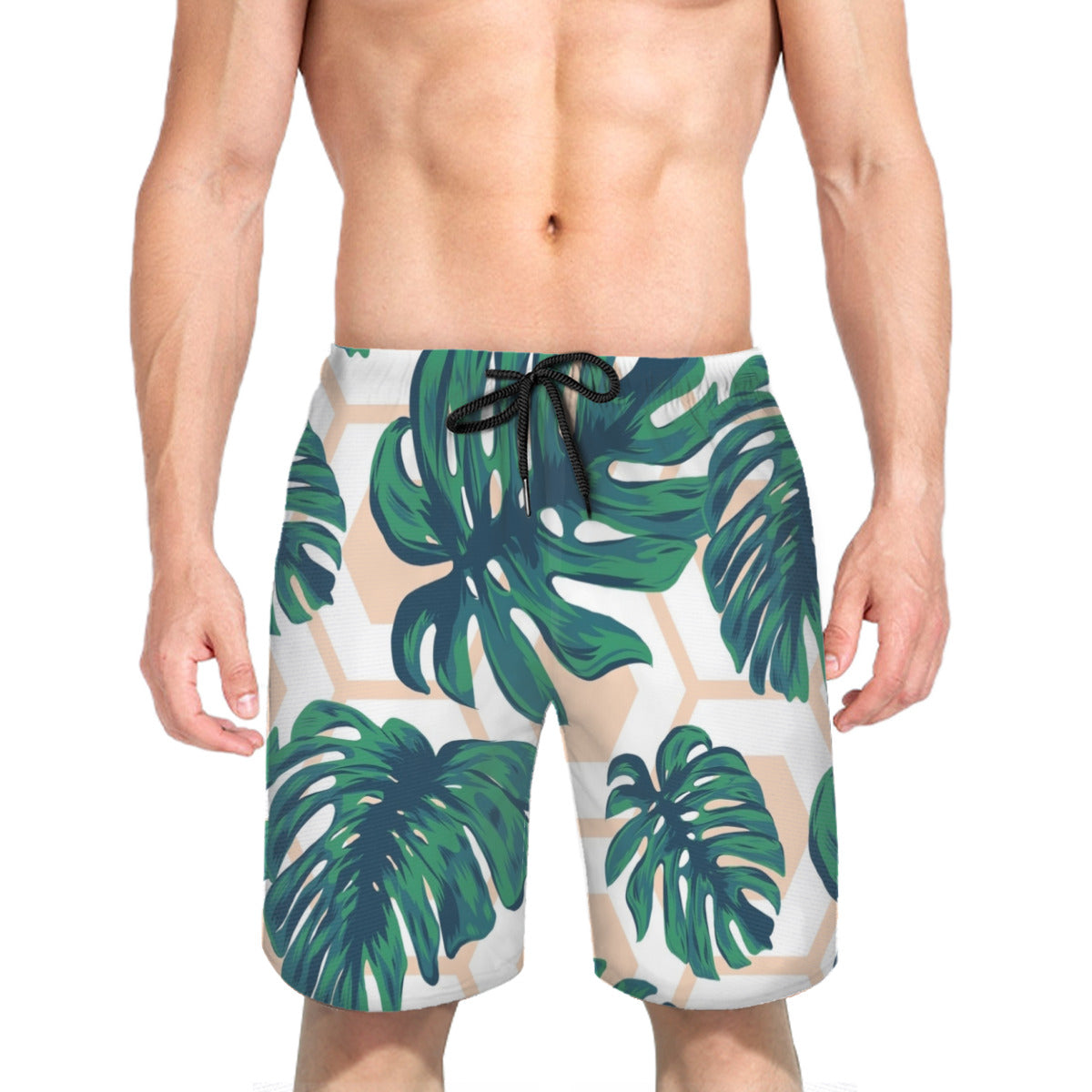 Tropical Leaves 018 Men's Swim Trunks No.OI8PF2