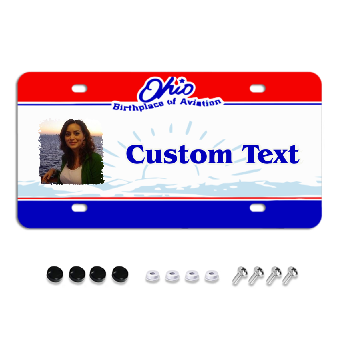 Ohio Custom Custom License Plates, Personalized Photo & Text & Background