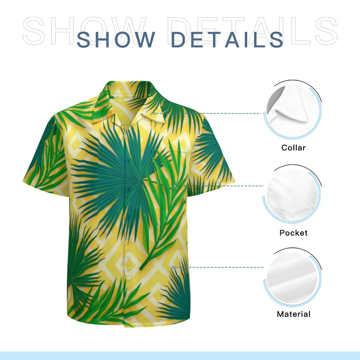 Tropical Leaves 019 Hawaiian Shirts No.PRJQJR