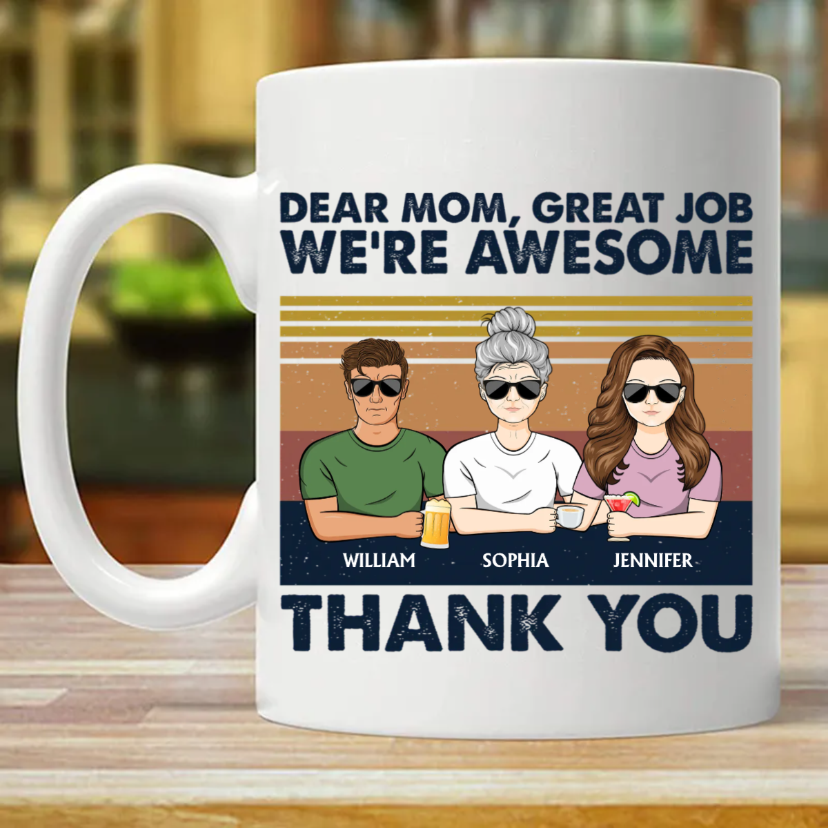 Dear Mom Mum Mam Great Job I'm Awesome Thank You - Mother Gift - Personalized Custom Mug