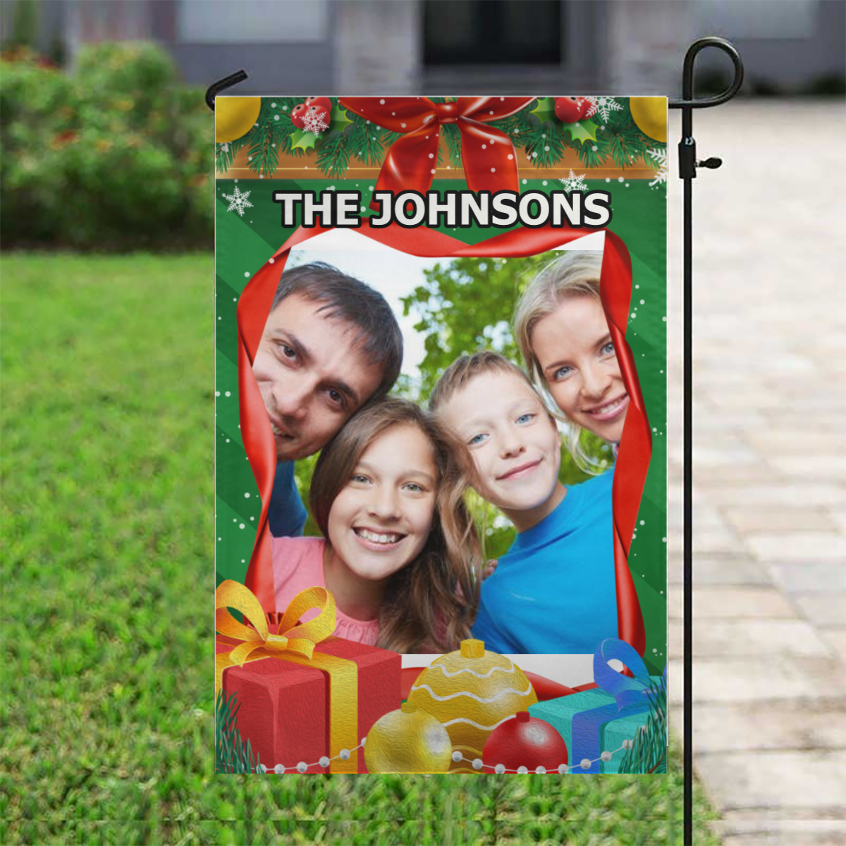 Personalized Christmas Gifts House Flag & Garden Flag