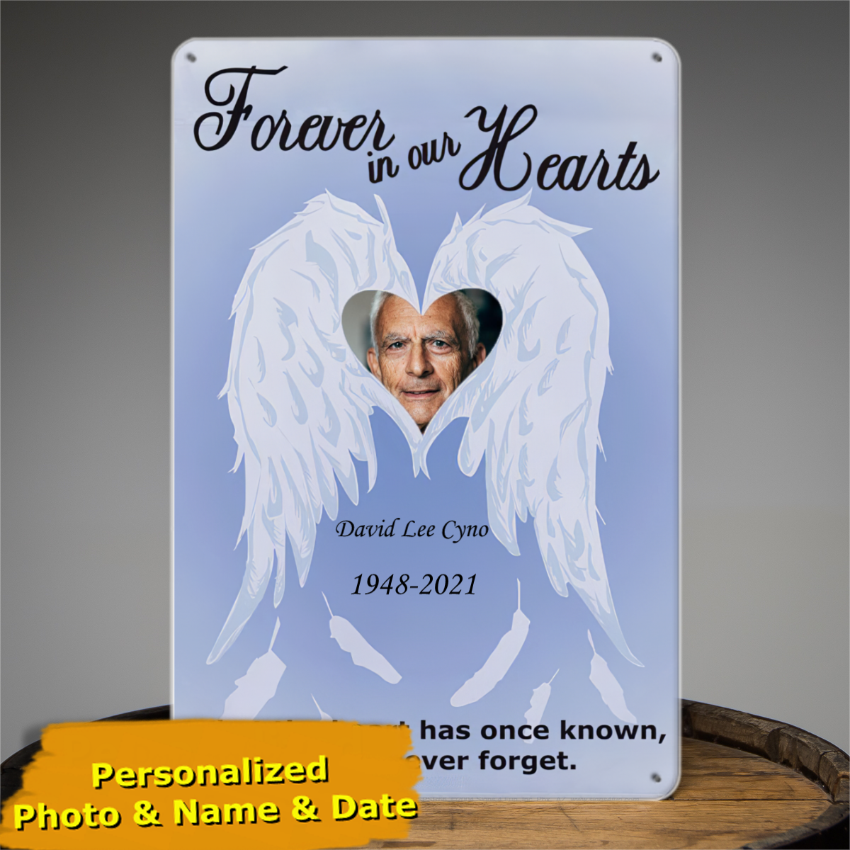 Personalized Forever In Our Hearts Lawn Tin Signs