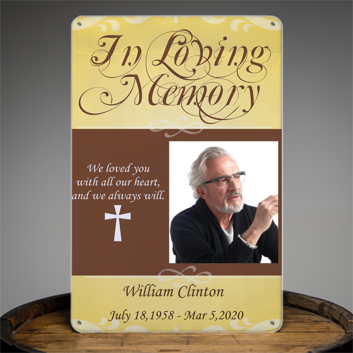 Personalized In Loving Memory Photo Memorial Tin Signs
