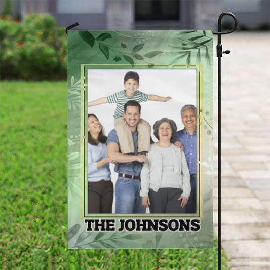 Personalized Lush Leaves House Flag & Garden Flag