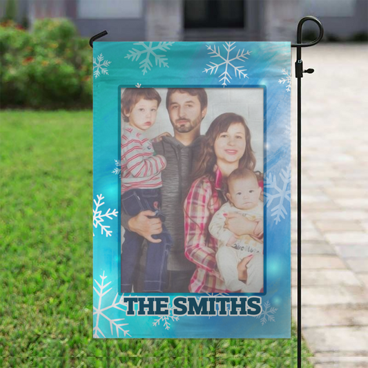 Personalized Snowflakes House Flag & Garden Flag