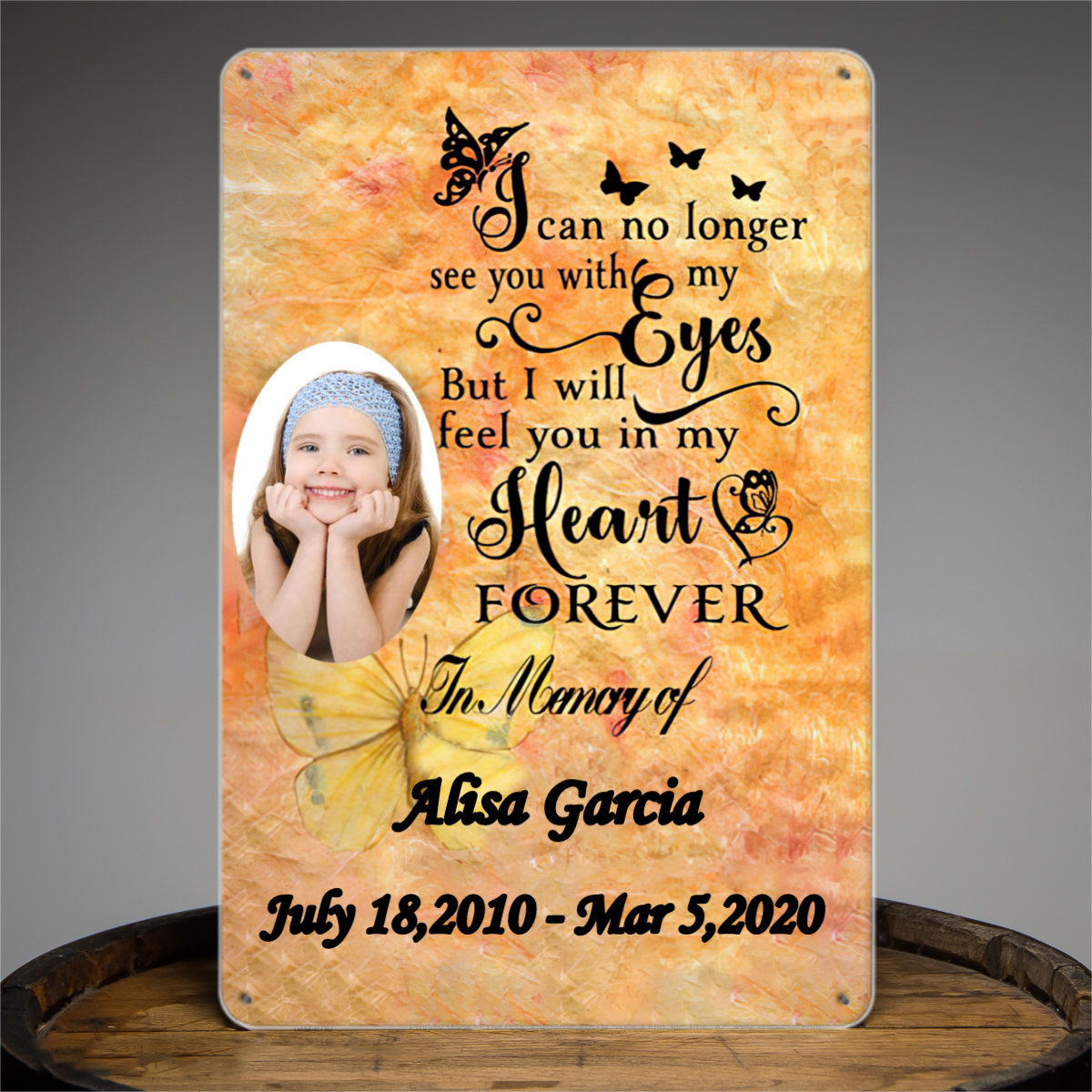 Personalized Tin Signs, Memorial Tin Signs, Photo Tin Signs, In Memory Tin Signs, Cemetery Decoration