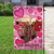 パーソナライズされたバレンタインデーのハートの家の旗と庭の旗