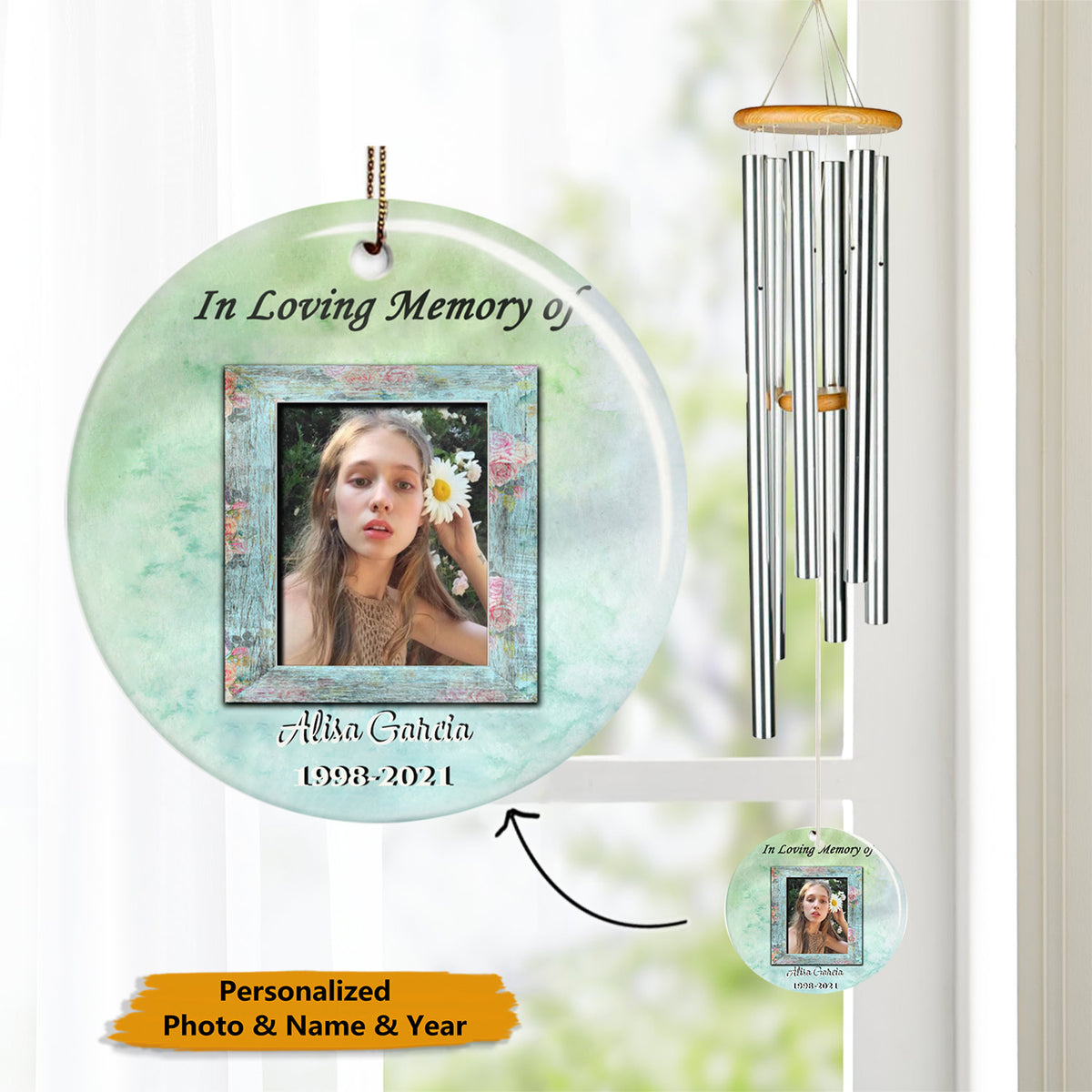 Personalized Wind Chime, Sympathy Wind Chime, Custom Wind Chime, Memor ...
