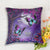 Purple Night Butterflies Memorial Personalized Pillow
