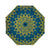 Elegant Blue Fine Gold Floral Mandala Christmas Brushed Polyester Umbrella No.QDFXRT