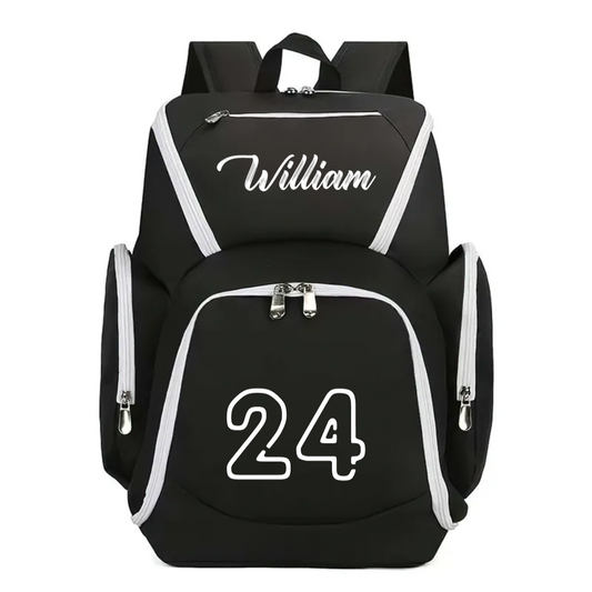 Personalized Basketball Football Backpack With Custom Name Number Logo Waterproof Sports Backpack