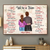 We‘re A Team Couple Back View Standing Old Paper Personalized Horizontal Poster