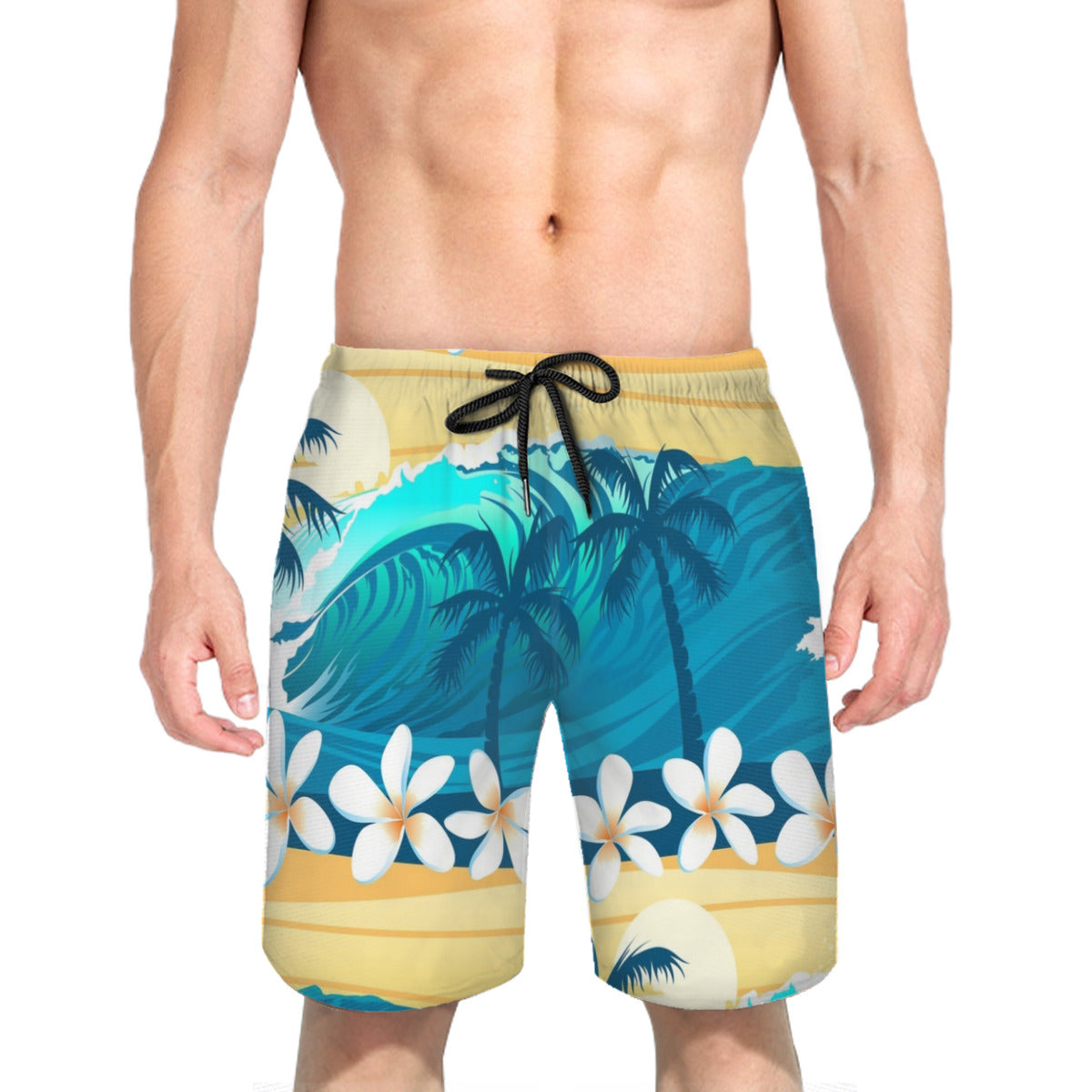 Hawaii Pattern 042 Men's Swim Trunks No.QVR39A