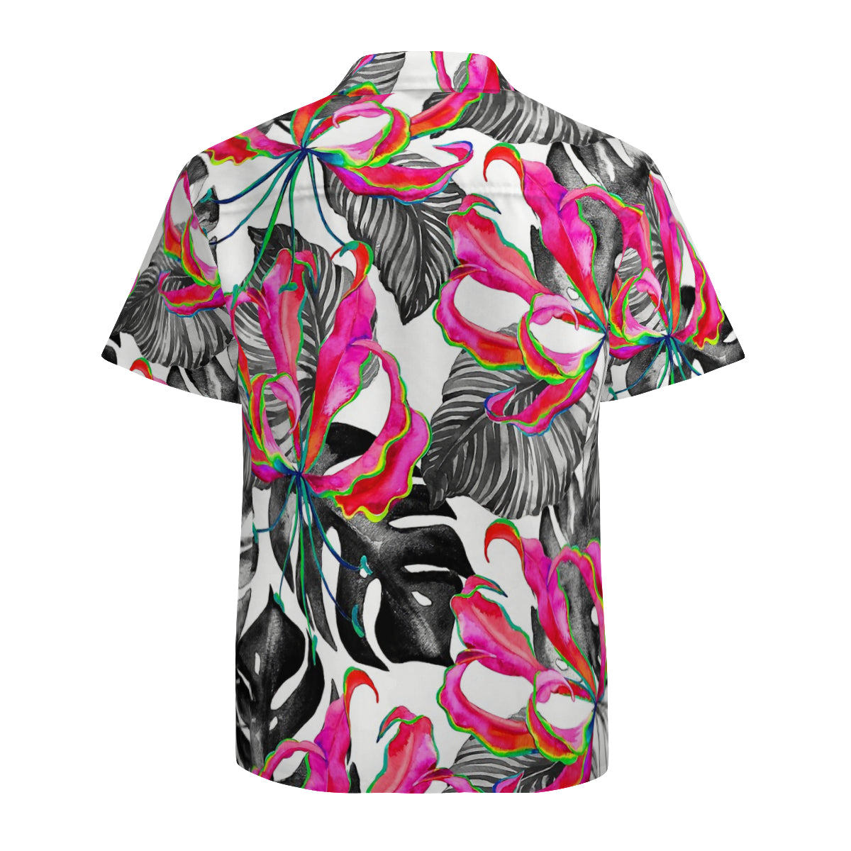 Flame Lily Tropical Pattern Graphic Hawaiian Shirts No.QYC944