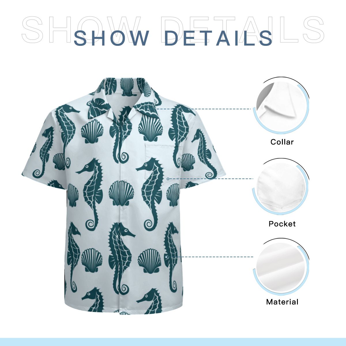 Sea Horse 3 Hawaiian Shirts No.RL3TAE