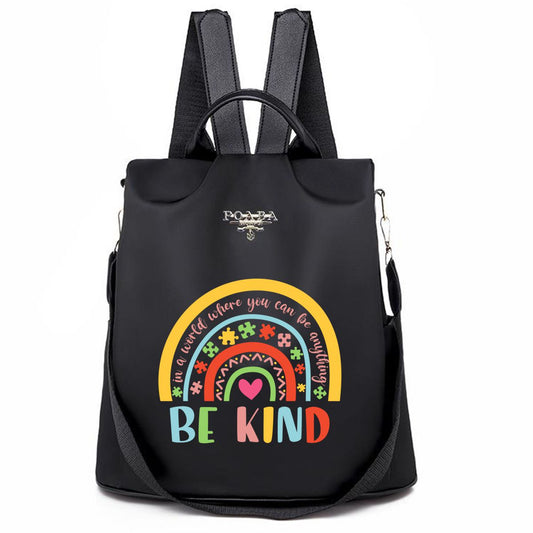 Be Kind Rainbow Autism Awaraness Backpack No.RSCWLI