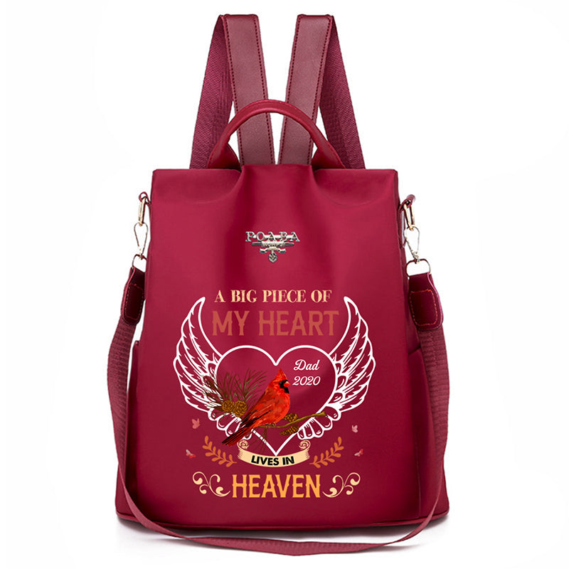Cardinals Branch Heart Wing Personalized Backpack
