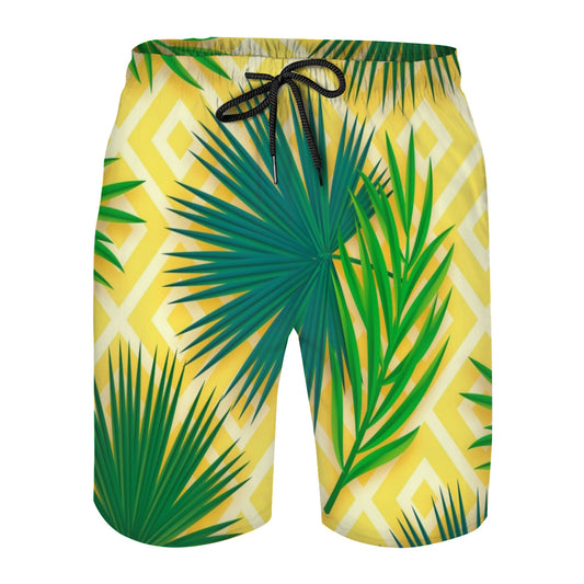 Tropical Leaves 019 Men's Swim Trunks No.SEXGM3