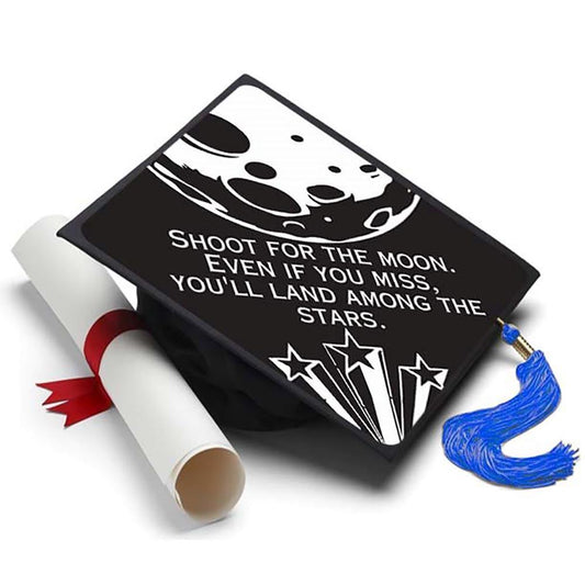 Shoot For The Moon Grad Cap Tassel Topper