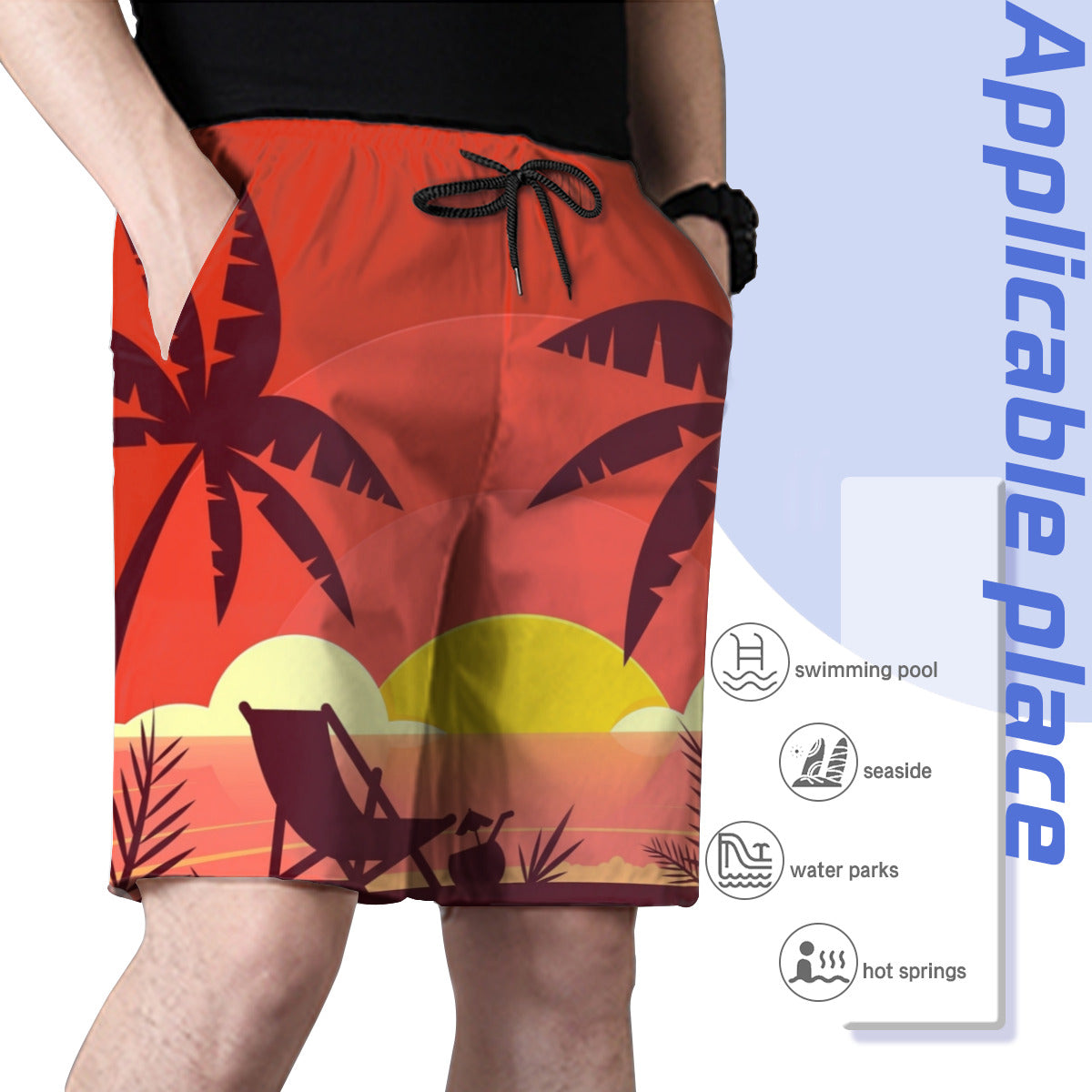 Hawaii Pattern 016 Men's Swim Trunks No.SO8R3O