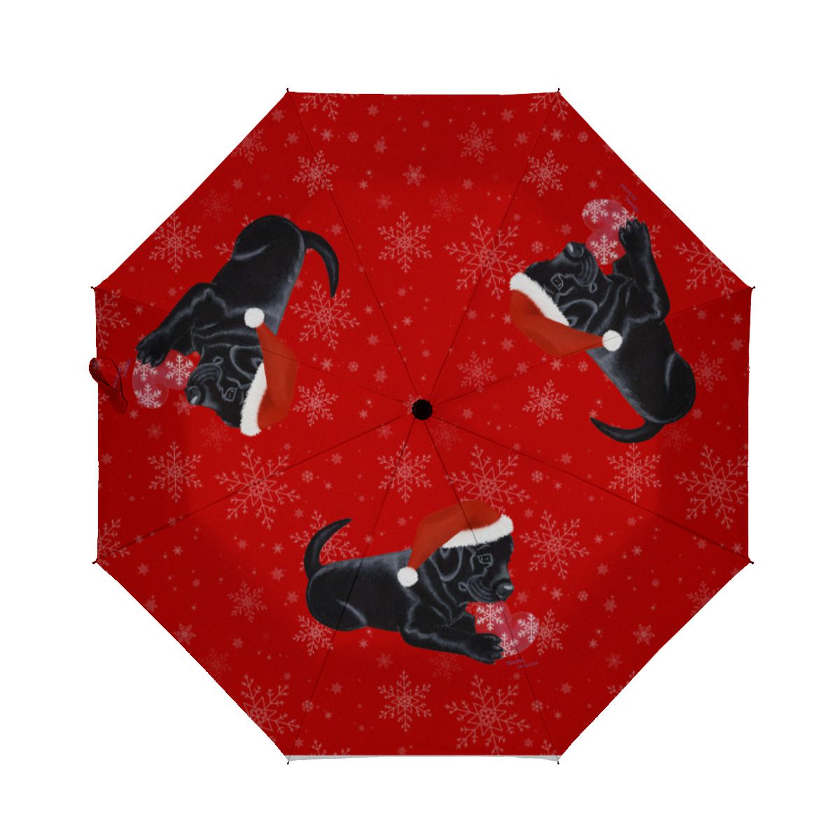 Black Labrador Puppy Christmas Snowflake Brushed No.SYK2H8