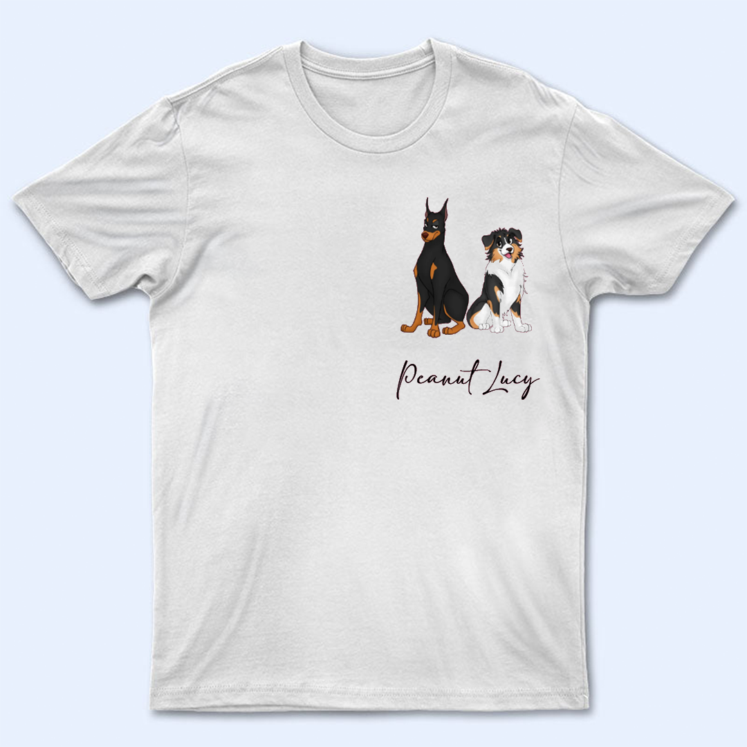 Simple Cute Sitting Dog Gift For Dog Lover Personalized Shirt