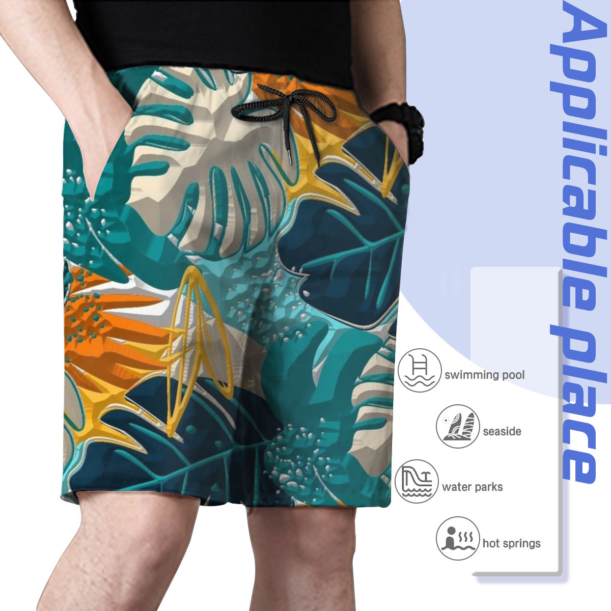 Hawaii Pattern 001 Men's Swim Trunks No.TBNB76