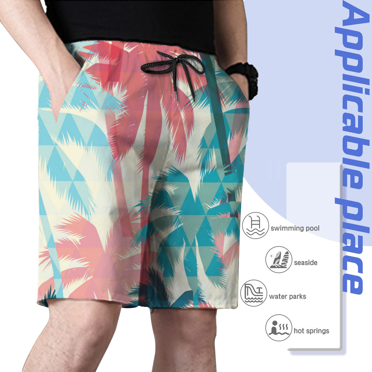 Tropical Leaves 007 Men's Swim Trunks No.TQXP72