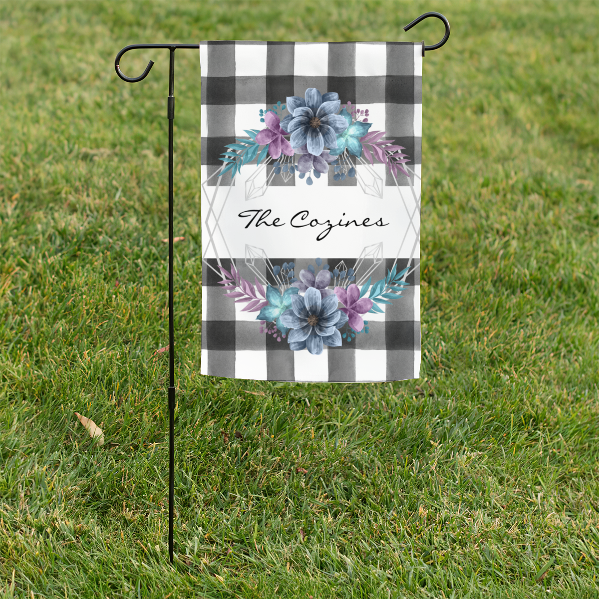 Personalized Name Flower Welcome Garden Flags Yard Decor Flags