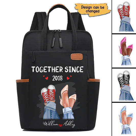 Together Since Personalized Couple Backpack