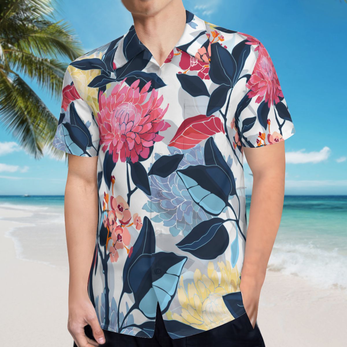 Tropical Leaves 001 Hawaiian Shirts No.UHQ7FG