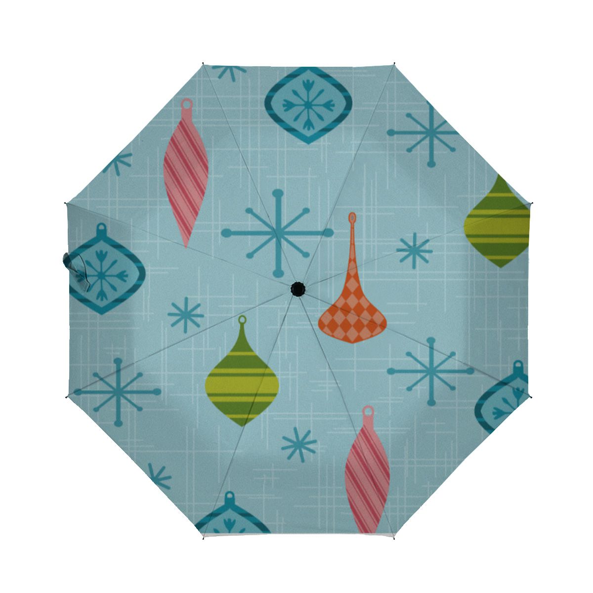 Mid Century Modern Christmas Ornaments Brushed Polyester Umbrella No.UK4XYY