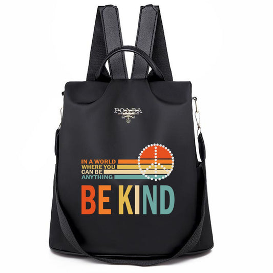 Be Kind Vinatge Design Peace Backpack No.UKEP6J