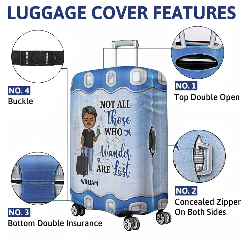 Just A Girl Boy Who Loves Traveling - Gift For Traveling Lovers - Personalized Custom Luggage Cover