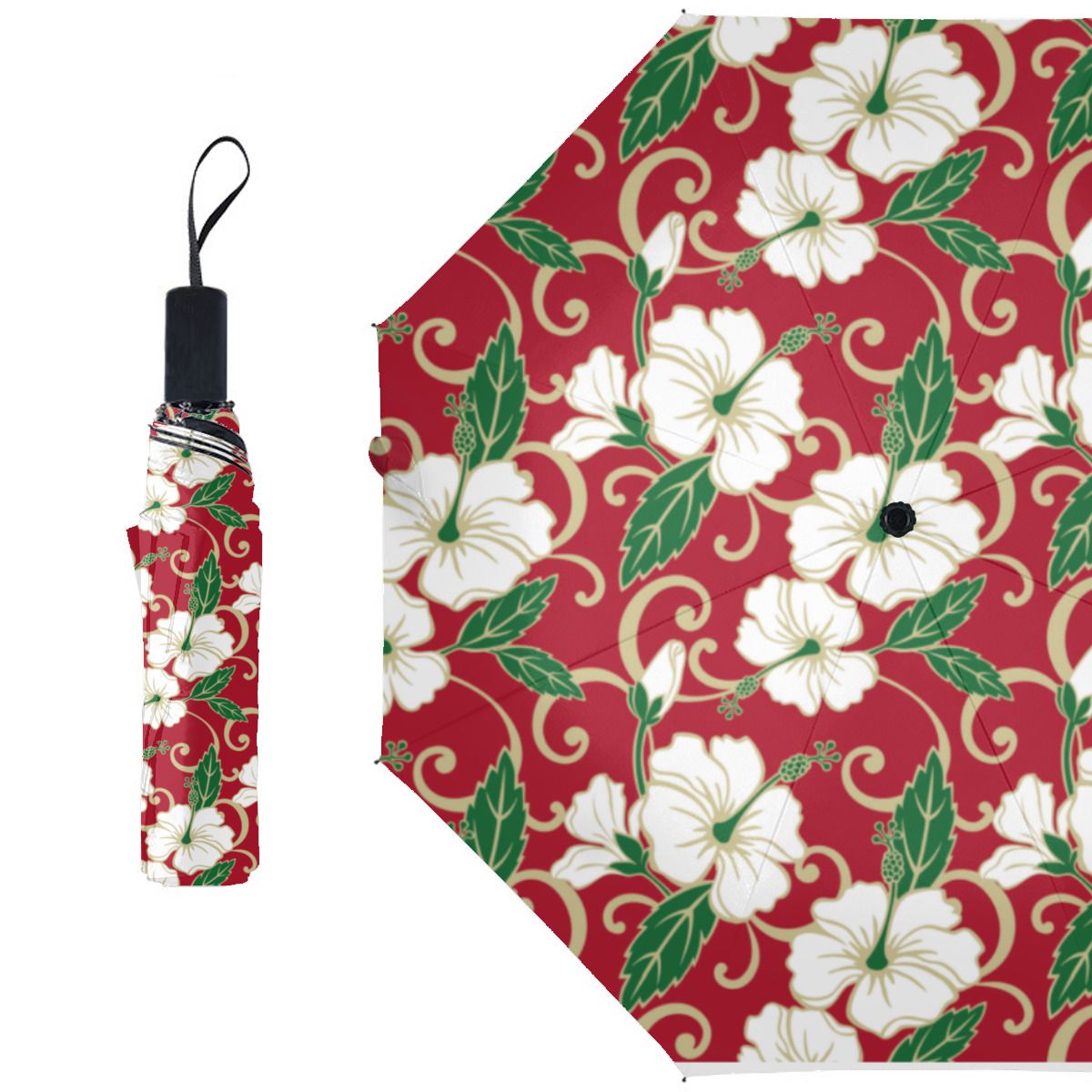 Polynesian Dream (Christmas) Brushed Polyester Umbrella No.VKSFJ7