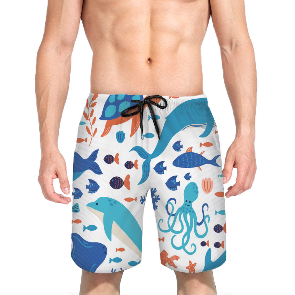 Marine Animals 01 Men's Swim Trunks No.WA9CPT