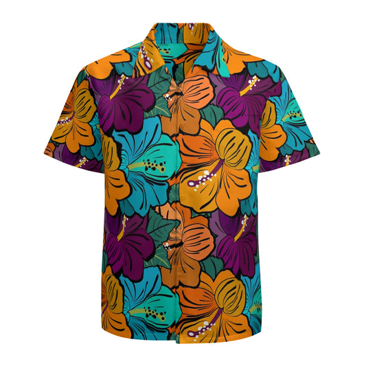 Hibiscus Flowers Pattern Graphic Hawaiian Shirts No.WC6W4W