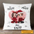 Doll Couple Sitting Hand Print Gift For Him For Her German Personalized Custom Polyester Linen Pillow