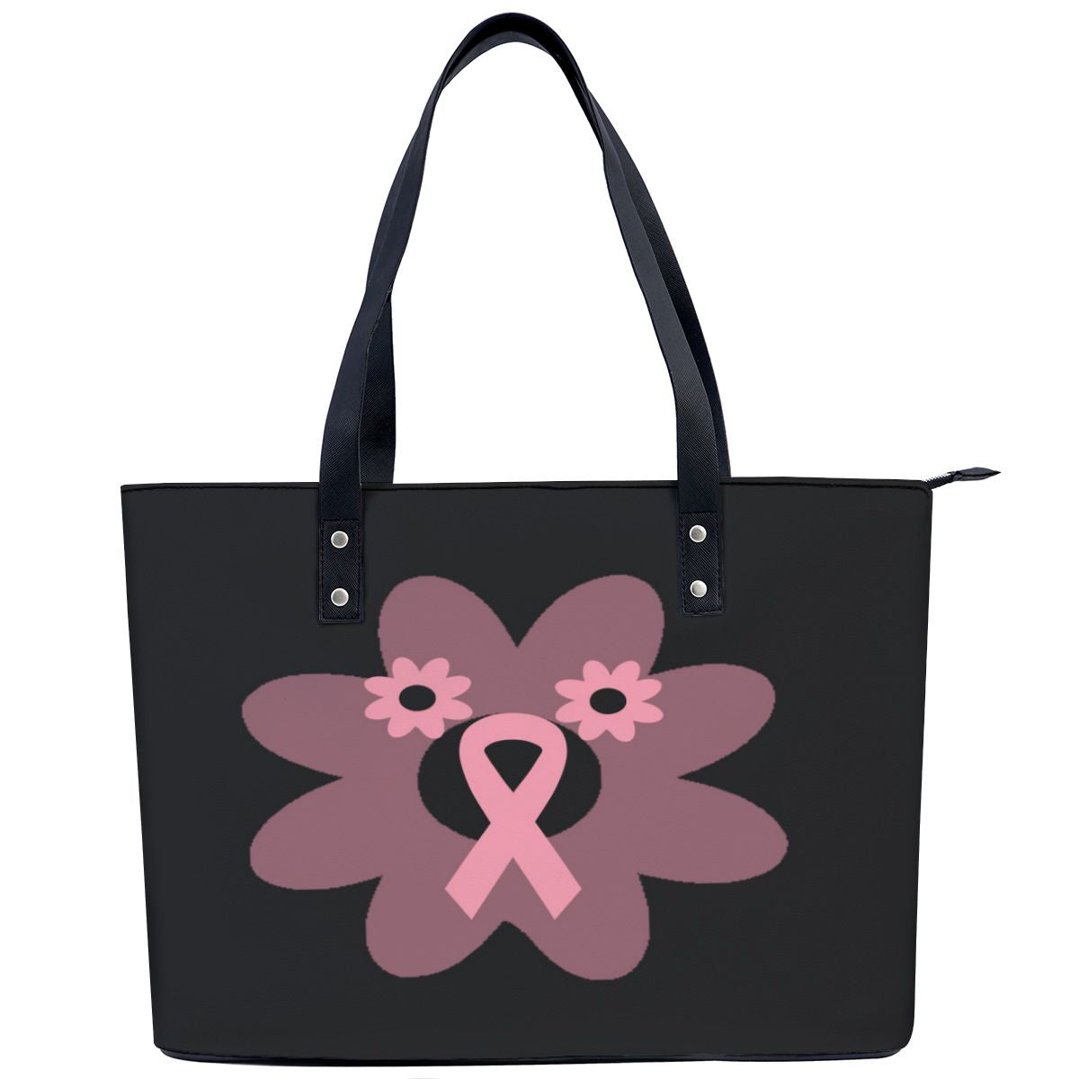 Breast Cancer Awareness Pink Ribbon Flower Shoulder Bag No.PORAFY