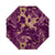 Purple And Gold Marble Pattern Brushed Polyester Umbrella No.WRWRQ5
