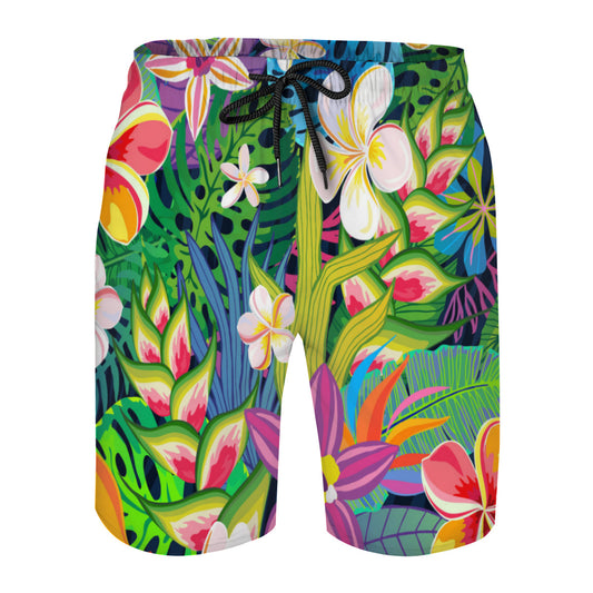 Tropical Leaves 004 Men's Swim Trunks No.WUFHP6