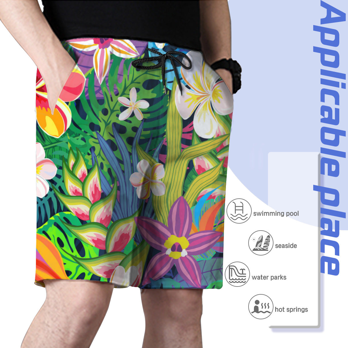 Tropical Leaves 004 Men's Swim Trunks No.WUFHP6