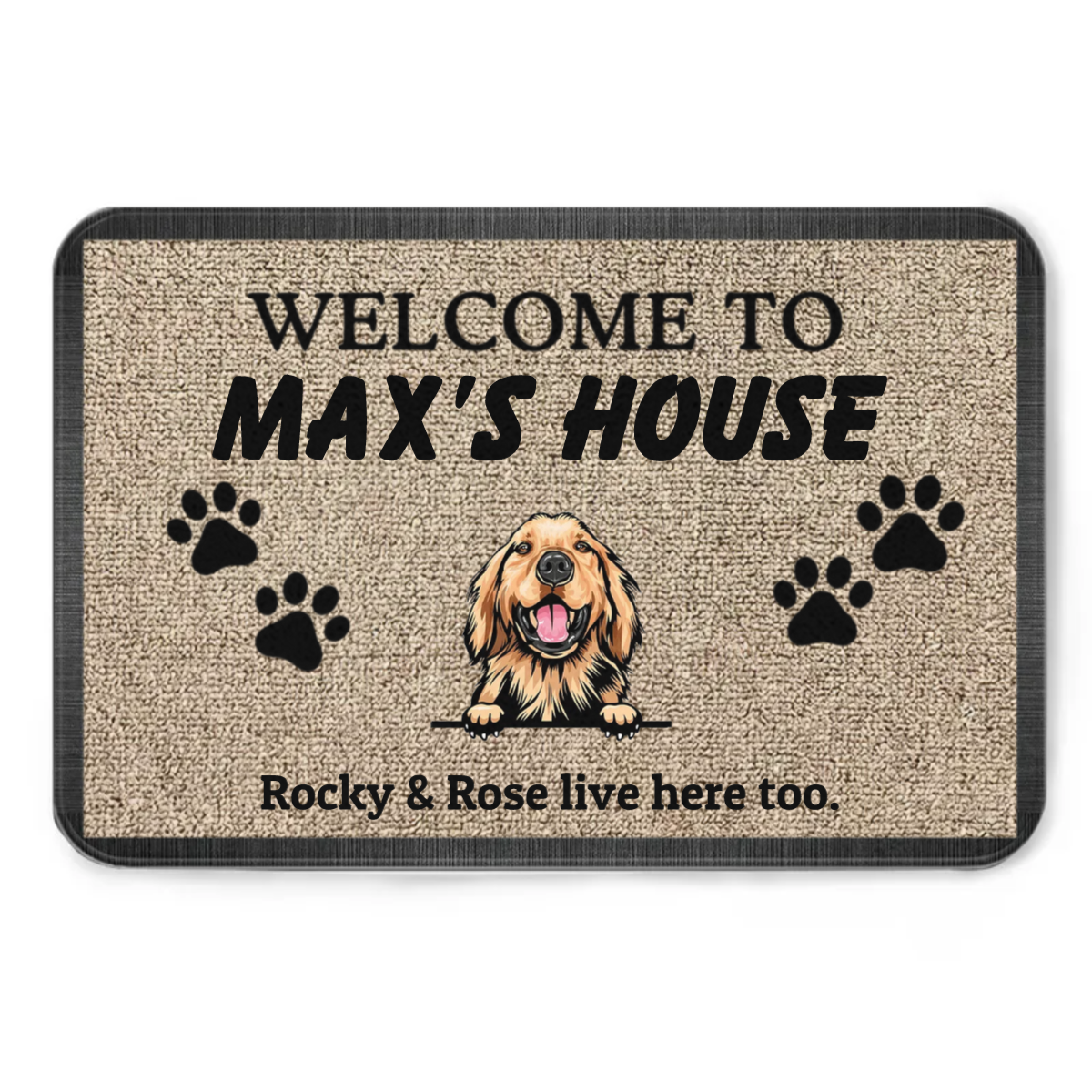 Welcome To Dog House Dog Personalized Custom Doormat