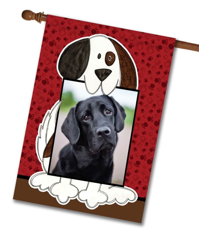 Doggie Photo – Personalized Photo & Name – Garden Flag & House Flag