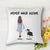 Wiggle Butt Never Walk Alone Girl & Dog Personalized Polyester Linen Pillow