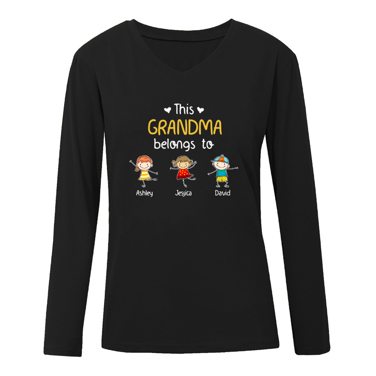 Personalized Grandma FD Long Sleeve Shirt