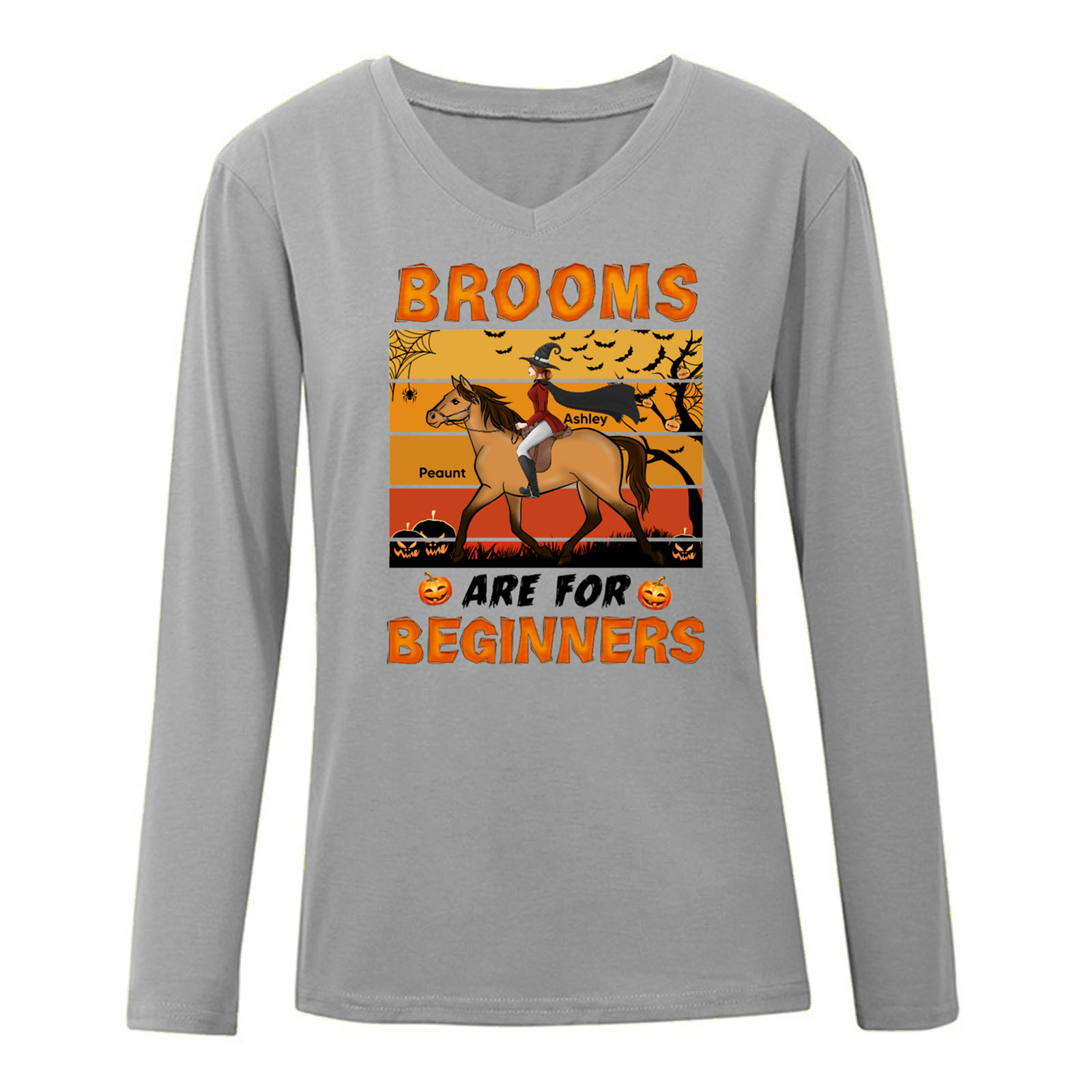 Brooms Are For Beginners Horse Personalized Long Sleeve Shirt